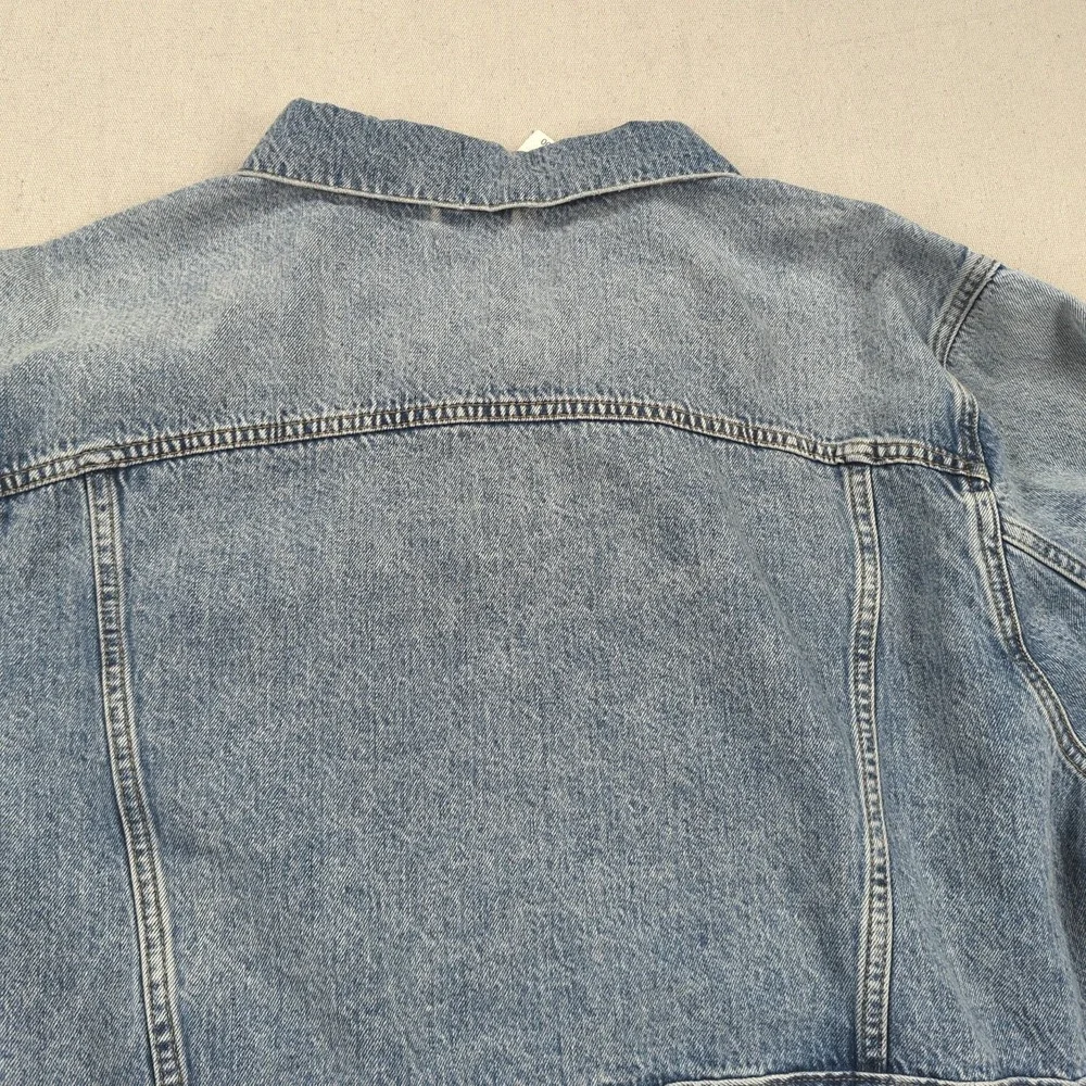 Good American Denim Jacket Womens 6 Blue Trucket Crop - Picture 9 of 15